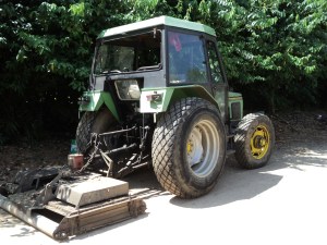 Huge tractor - sure to create ruts.