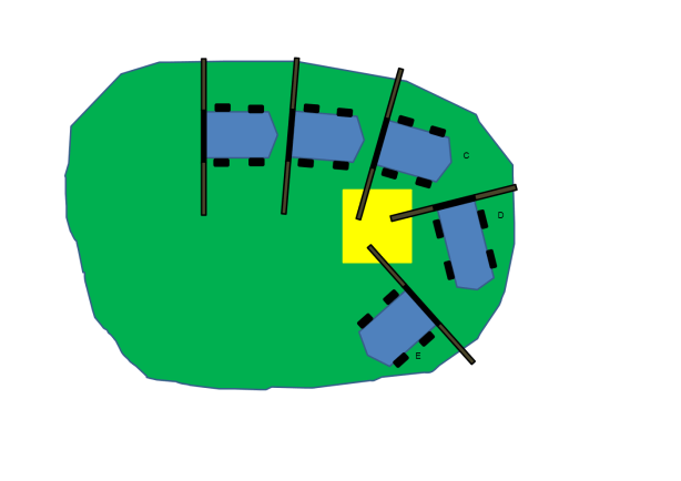 spraying while turning