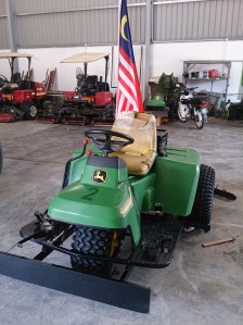 He painted the metal parts black so that he can be allowed to put the flag.